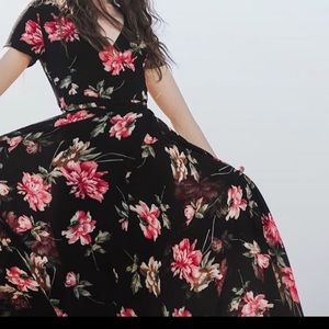 Floral Wrap Maxi Dress